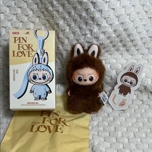 Pop Mart Pin For Love Mini Labubu Letter L